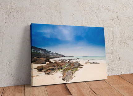Sennen Cove, Cornwall. Canvas print. Waves rolling into the shore. Beautiful landscape/seascape