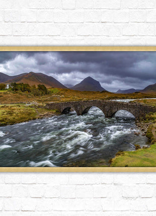 Isle of Skye, Scotland. The Old Bridge at Sligachan. Framed picture print with a choice of frame colours.