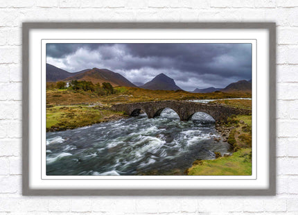 Isle of Skye, Scotland. The Old Bridge at Sligachan. Framed picture print with a choice of frame colours.