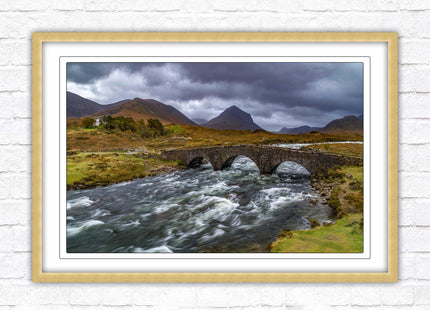 Isle of Skye, Scotland. The Old Bridge at Sligachan. Framed picture print with a choice of frame colours.
