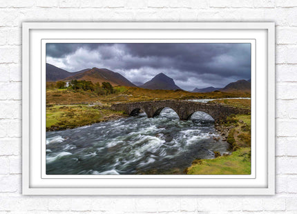 Isle of Skye, Scotland. The Old Bridge at Sligachan. Framed picture print with a choice of frame colours.