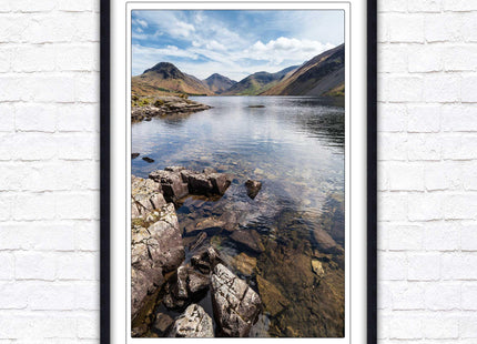 Wast Water in the Lake District. Printed, Framed picture with choice of frame colours and options.