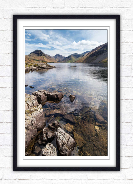 Wast Water in the Lake District. Printed, Framed picture with choice of frame colours and options.