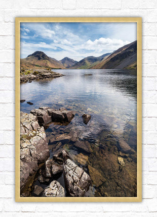 Wast Water in the Lake District. Printed, Framed picture with choice of frame colours and options.