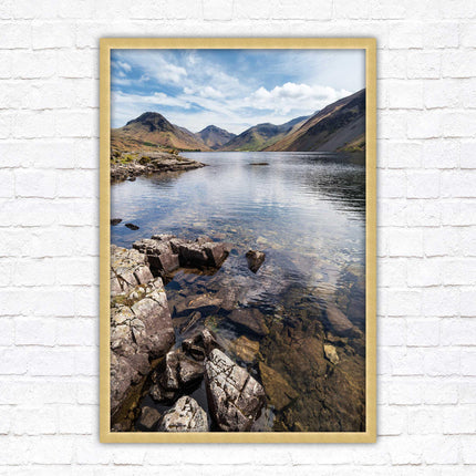 Wast Water in the Lake District. Printed, Framed picture with choice of frame colours and options.