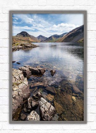Wast Water in the Lake District. Printed, Framed picture with choice of frame colours and options.