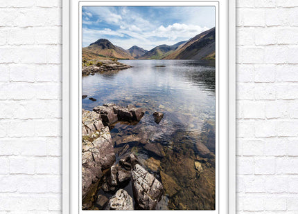 Wast Water in the Lake District. Printed, Framed picture with choice of frame colours and options.