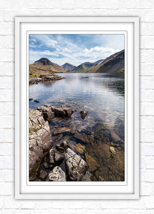 Wast Water in the Lake District. Printed, Framed picture with choice of frame colours and options.