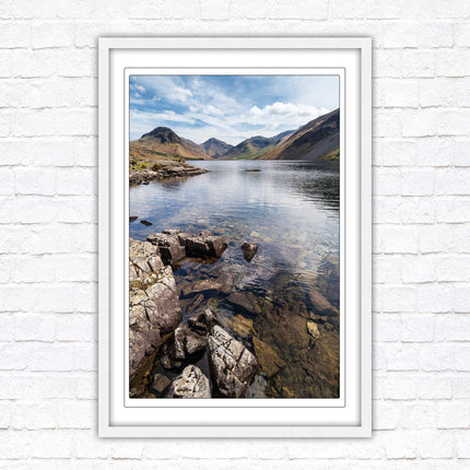 Wast Water in the Lake District. Printed, Framed picture with choice of frame colours and options.