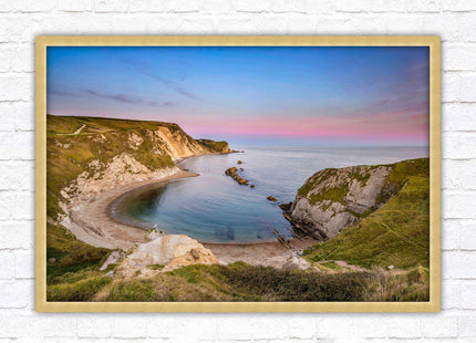 Man O' War Cove, Jurassic coast, Dorset. Framed picture print with choice of frame colours