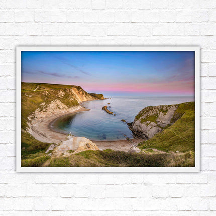 Man O' War Cove, Jurassic coast, Dorset. Framed picture print with choice of frame colours