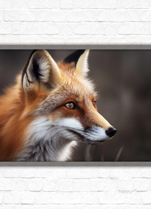 Fox. Framed picture, with choice of frame colours and options.