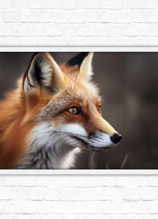 Fox. Framed picture, with choice of frame colours and options.