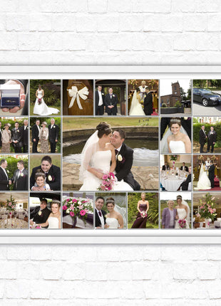 Landscape photo collage. Collage design printed and frame included with choies of frame