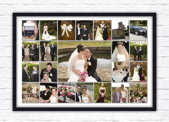 Landscape photo collage. Collage design printed and frame included with choies of frame