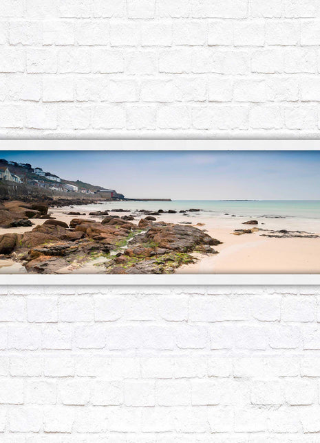 Sennen Cove, Cornwall. Panoramic framed picture print. A choice of picture frames available.