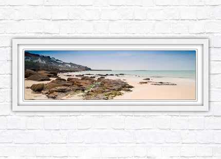 Sennen Cove, Cornwall. Panoramic framed picture print. A choice of picture frames available.
