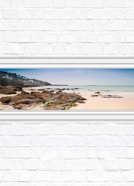 Sennen Cove, Cornwall. Panoramic framed picture print. A choice of picture frames available.