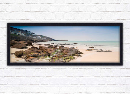 Sennen Cove, Cornwall. Panoramic framed picture print. A choice of picture frames available.