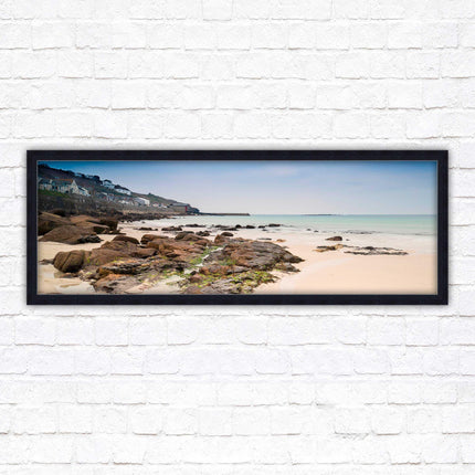 Sennen Cove, Cornwall. Panoramic framed picture print. A choice of picture frames available.