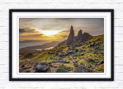 Framed picture Isle of Skye, Scotland. Storr Cliffs print in frame, with choice of frame colours and options.