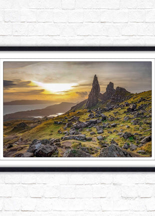 Framed picture Isle of Skye, Scotland. Storr Cliffs print in frame, with choice of frame colours and options.