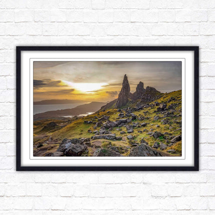 Framed picture Isle of Skye, Scotland. Storr Cliffs print in frame, with choice of frame colours and options.