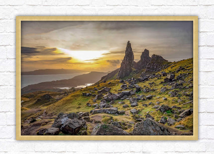 Framed picture Isle of Skye, Scotland. Storr Cliffs print in frame, with choice of frame colours and options.