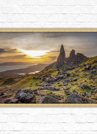 Framed picture Isle of Skye, Scotland. Storr Cliffs print in frame, with choice of frame colours and options.