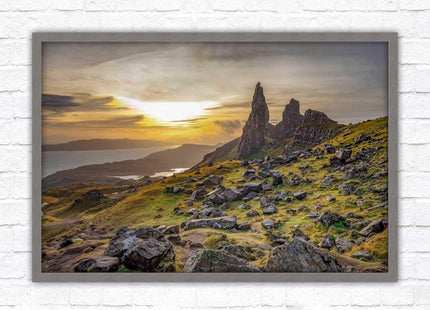Framed picture Isle of Skye, Scotland. Storr Cliffs print in frame, with choice of frame colours and options.