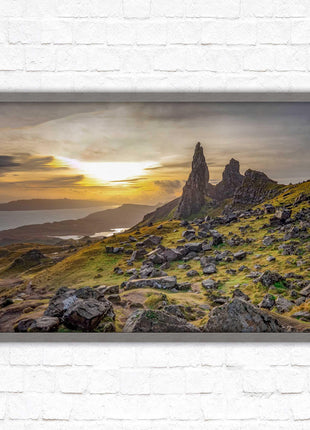 Framed picture Isle of Skye, Scotland. Storr Cliffs print in frame, with choice of frame colours and options.