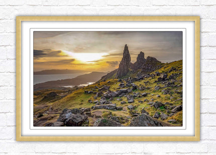 Framed picture Isle of Skye, Scotland. Storr Cliffs print in frame, with choice of frame colours and options.