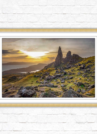 Framed picture Isle of Skye, Scotland. Storr Cliffs print in frame, with choice of frame colours and options.