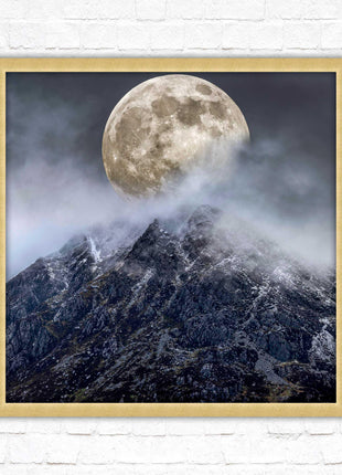 Super moon framed picture wall art. Home gift, wall décor A choice of frames and sizes, square