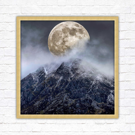 Super moon framed picture wall art. Home gift, wall décor A choice of frames and sizes, square