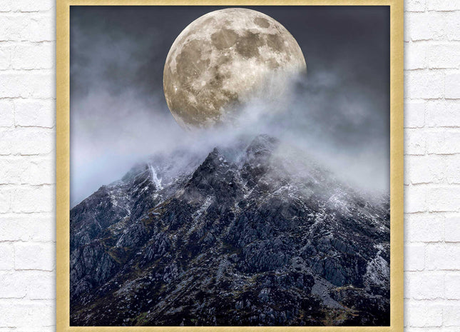 Super moon framed picture wall art. Home gift, wall décor A choice of frames and sizes, square