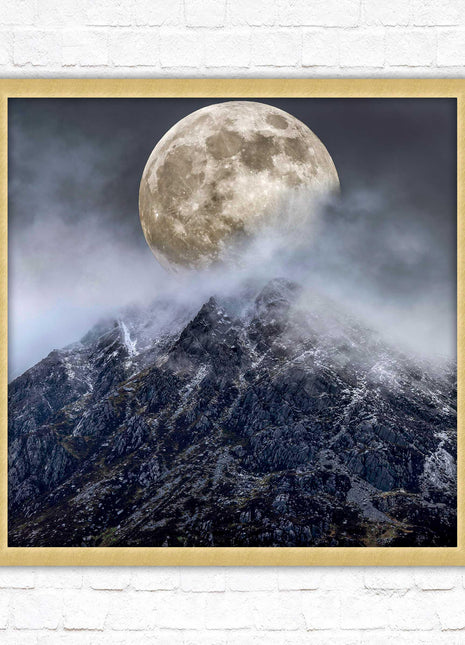 Super moon framed picture wall art. Home gift, wall décor A choice of frames and sizes, square