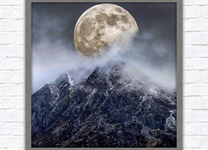 Super moon framed picture wall art. Home gift, wall décor A choice of frames and sizes, square