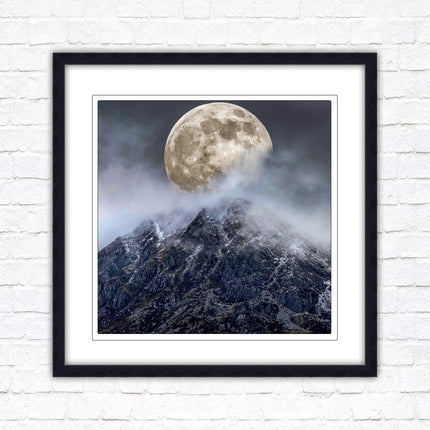 Super moon framed picture wall art. Home gift, wall décor A choice of frames and sizes, square
