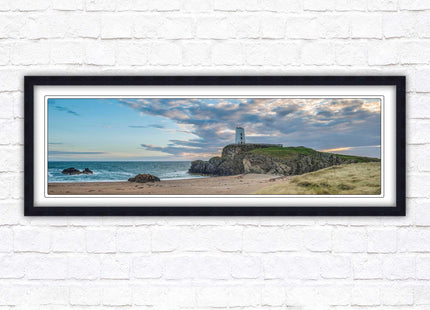 Llanddwyn lighthouse framed picture. Anglesey, North Wales. Framed picture in a choice of styles.