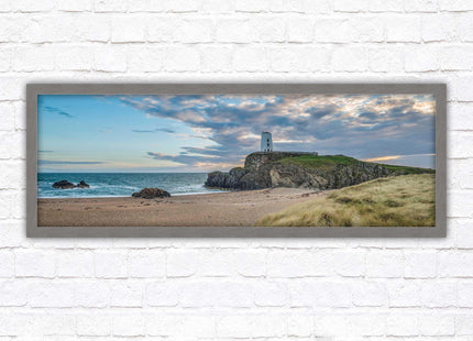 Llanddwyn lighthouse framed picture. Anglesey, North Wales. Framed picture in a choice of styles.