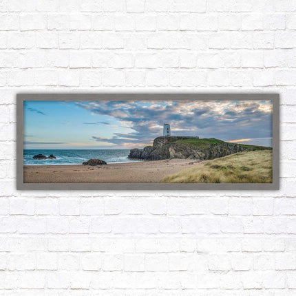 Llanddwyn lighthouse framed picture. Anglesey, North Wales. Framed picture in a choice of styles.