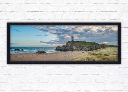 Llanddwyn lighthouse framed picture. Anglesey, North Wales. Framed picture in a choice of styles.