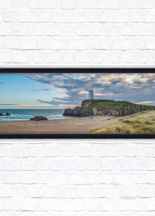 Llanddwyn lighthouse framed picture. Anglesey, North Wales. Framed picture in a choice of styles.