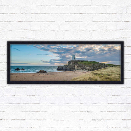 Llanddwyn lighthouse framed picture. Anglesey, North Wales. Framed picture in a choice of styles.