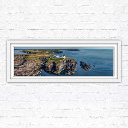 Galley Head Lighthouse in County Cork, Ireland. Framed picture wall decor in a choice of frame styles.