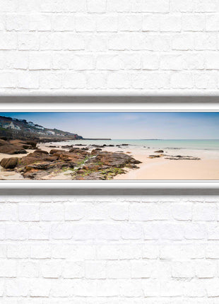 Sennen Cove, Cornwall. Panoramic framed picture print. A choice of picture frames available.