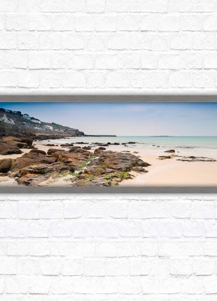 Sennen Cove, Cornwall. Panoramic framed picture print. A choice of picture frames available.