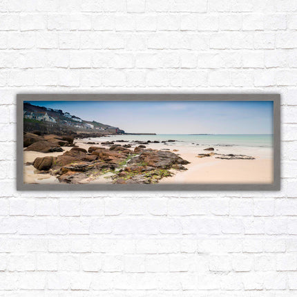 Sennen Cove, Cornwall. Panoramic framed picture print. A choice of picture frames available.