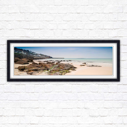 Sennen Cove, Cornwall. Panoramic framed picture print. A choice of picture frames available.